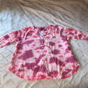 LANE BRYANT Tie-Dye Top-Blouse